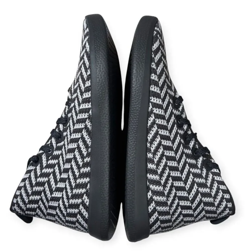 Allbirds Tree Topper High Top Sneakers WOMENS 10 Black White Waves Limited NIB